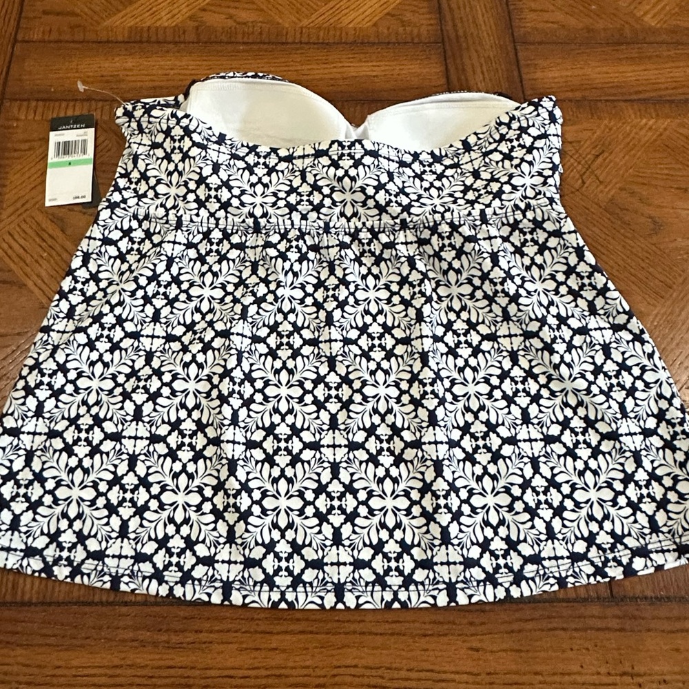 Jantzen Strapless Tankini Top & Skirted Bottoms Swimsuit Set Size 8 - Picture 4 of 6